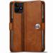 Coverage Realme C53 Flip Cover | Full Body Protection | Wallet Button Magnetic Closure Book Cover Leather Flip Case for Realme C53 - Executive Brown