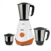 Stargaze Ultra 500 Watt Stainless Steel Jars Mixer Grinder with 3 Jars for Kitchen (Orange and White) 1 year Warranty