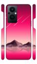 YAPZONE Amazing Mountains on Pink Gradient Background |Designer Printed Hard Back Cover for Oppo F21 Pro 5G Premium & Attractive Case for Your Smartphone