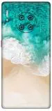 aadia Huawei Mate 30 Pro Matte Vinyl Waves Printed Mobile Skin Sticker with Scratch Resistant Lamination