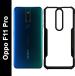 CarryWrap Back Cover for Oppo F11 Pro (Black, Transparent, Grip Case, Pack of: 1)