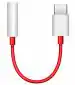 One Plus Latest Mobile USB Type C to 3.5 mm Jack Audio Connector, Noise Cancelling Headphones Jack Converter Audio Adapter for Oneplus(Red)