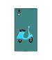 Casotec Scooter Design Printed Silicon Soft TPU Back Case Cover for Sony Xperia R1 Plus