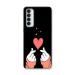 MobiEra Oppo Reno 4 Pro Multicolor Korean Heart Design Plastic Hard Case Cover
