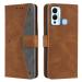 Autofocus Faux Leather Back Case Flip Cover for Infinix Hot 12 Play with ID Card Slot | Foldable Stand | 2 Card Slot | 1 Cash Slot | Magnetic Closure - Executive Brown, 21290