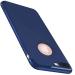 TRIFTY Apple iPhone 7 Plus Blue Rubber Soft Silicone with Anti Dust Plug Shockproof Slim Back Case Cover