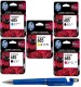 HP 685 Black Twin & C/M/Y Original Ink Cartridge (Set of 5) With ITGLOBAL 3in1 Multi-Function Pen