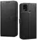 AmericHome Itel A48, L6006 Black Rubber, Cloth, Artificial Leather Shock Proof Mobile Back Cover