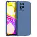 LIRAMARK Silicone Soft Back Cover Case for Realme 8 4G/Realme 8 Pro (Silicone Blue)