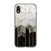 Qrioh Tricolor Pattern Glass Case for Apple iPhone XR