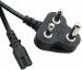 R3 German Black 3 Pin Power Cord 1.5 m for Monitor, Scanner and Printer