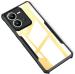 Xykos Black Transparent Silicon Plastic Shockproof Crystal Clear Mobile Back Case Cover for Vivo V25e