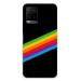 MobiEra Vivo Y21 Rainbow Lines on Black Design Plastic Hard Case Cover