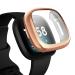 LIRAMARK Soft TPU Front Protection Case Cover for Fitbit Versa 3 / Fitbit Sense Smart Watch (Rose Gold)