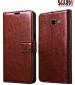 SCARDY SAMSUNG J4 PLUS BACK COVER / LEATHER FLIP COVER / BROWN COLOR