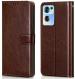 BINTAGE Flip Cover for OPPO CPH2371 / Reno7 5G (Brown, Grip Case, Pack of: 1)