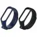 Epaal TPU Silicone Band Strap Compatible with Mi Band 4 & Mi Band 3 (Navy Blue + Black)