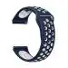 LIDDU Silicone Smart Watch Strap for Fire Boltt Almighty, SE, Ninja Call 2 , Ring 2 and Rage (Navy Blue and White)