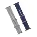 menaso Silicone Ocean Premium Strap Combo Compatible with iWatch 38mm 40mm and 41mm Perfect Fit for Ultra SE2 SE Series 8/7/6/5/4/3/2/1 Smart iWatch Strapband for Men Women Smart Watch Strap Smart Watch Strap (Blue, Grey)
