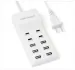 Tech Gear Portable USB C Charging Station,USB-C 4-Ports, Hub 10-Ports USB Charger Dock for Multiple Devices Phones Tablet Smartwatch Headphones Speakers - White