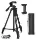 Osaka OS 550 Tripod 55 Inches (140cm) with Mobile Holder and Carry Case for Smartphone & DSLR Camera Portable Lightweight Aluminium Tripod