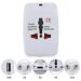 royalcool White Universal Travel Adapter Plug With Dual Usb For World Wise Use - White