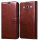 Aviaaz Samsung Galaxy On5 Pro Dual Protection Brown Leather Flip Cover