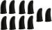 Kimast Sales Black Finger Sleeve (Pack Of 10)