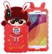 Mcase Red Rubber Back Cover For Vivo Y93 (Model - Girl Kitty - 13568)