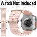 JOBINKA (Ocean 40mm Zikzal Metal lock Pink) Soft Silicone iWatch Strap Series 7,6,5,4,3,2,1/SE Compatible For Strap 40mm/38mm/41mm Smart Watch Strap (Pink)