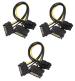 AdzMozi New CableDual SATA 15 Pin Male to 6 Pin PCI Express PCI E Sata Graphics Video Card Power Cable 20cm - Pack of 3