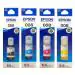 epson 008 ink for L6550 L6570 L6580 L15140 L15150 L15160 Printers Models (Set of 4) Black + Tri Color Combo Pack Ink Bottle