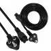 1 Meter 250 Volts 3 Pin Laptop Power Cable Cord - Black - 1 Year Warranty