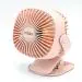 LA' FORTE Rechargeable Portable USB/Battery Clip Fan Stand & Handheld Fan with LED Lights (Pink)
