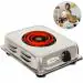 Orbon 1000W, 1 Burner Electric G Coil Radiant Hot Plate | Cooking Stove | Induction Cooktop| Heater, Silver