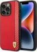CG MOBILE Ferrari iPhone 14 Pro Max Case [Official Licensed] Vertical Stripe Metal Logo | Mag-Safe Compatible Protective Case/Cover Designed for iPhone 14 Pro Max (6.7