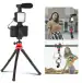 Tech Gear Video Shooting Set with Shotgun Mic with Cover, LED Light, Tripod Tripod (Black, Supports Up to 50 g)