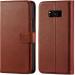 Tingtong Flip Cover Back Case for Samsung Galaxy S8 | Leather Finish | Inbuilt Stand & Pockets | Wallet Style Flip Back Case Cover for Samsung Galaxy S8 (Brown)