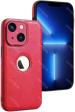 Wellpoint Apple iPhone 14 Red Leather Mobile Back Cover