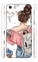 YAPZONE | Designer Back Case Cover for Apple iPhone 5 / 5s / SE | Cool Girl with Books and Bag |