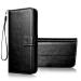 Clickaway Black Leather Flip Back Cover Case For Samsung Galaxy M20