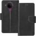 Frazil Faux Leather Case Flip Cover for Nokia 5.4 with Foldable Stand & Cards Slots - Black