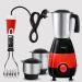Fogger Smasher Mini 500 W Mixer Grinder (3 Jars, Red & Black) & 1500 W Shockproof immersion Heater Rod (Red)