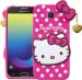 WEBKREATURE Mobile cover for Samsung Galaxy J7 Prime, Cute Hello Kitty Case (Pink, White, Grip Case, Pack of 1)