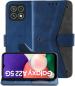 Autofocus Faux Leather Back Case Flip Cover for Samsung Galaxy A22 5G, Samsung A22 5G with ID Card Slot | Foldable Stand | 2 Card Slot | 1 Cash Slot | Magnetic Closure - Executive Blue, 23828