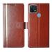 A D Enterprises Brown GP Flip Cover for Oppo A15 | Magnetic Case | Shock Absorbent | Flip Cover Oppo A15