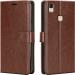 Tingtong Flip Cover Back Case for Vivo V3 Max | Leather Finish | Inbuilt Stand & Pockets | Wallet Style Flip Back Case Cover for Vivo V3 Max (Brown)