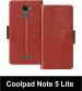 Sbms Coolpad Note 5 Lite Brown Artificial Leather Shock Proof Flip Cover