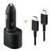 eKus Samsung Car Charger Duo (40W, Black), USB & Type-C