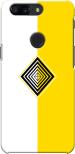 CustomEra OnePlus 5T Yellow, White Yellow Diamond Design Plastic Hard Case Back Cover
